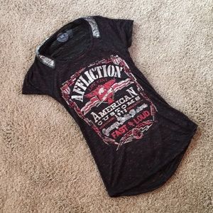 AFFLICTION BLING/OPEN BACK TOP